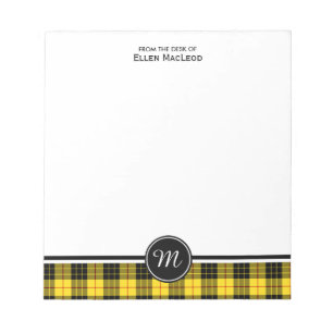 Clan MacLeod Tartan Monogram Notepad