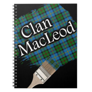 Clan MacLeod Tartan Paint Brush Notebook