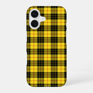 Clan MacLeod Tartan Yellow and Black Plaid iPhone 16 Case