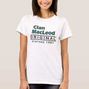 Clan MacLeod Vintage Customise With Your Birthyear T-Shirt