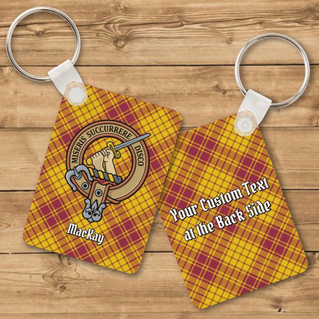 Clan MacMillan Crest over Dress Tartan Key Ring (Creator Uploaded)