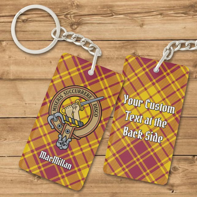 Clan MacMillan Crest over Dress Tartan Key Ring (Creator Uploaded)