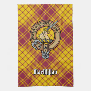 Clan MacMillan Crest over Dress Tartan Tea Towel