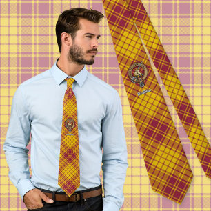 Clan MacMillan Crest over Dress Tartan Tie