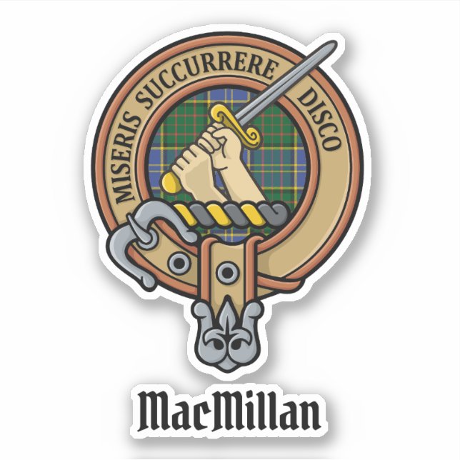 Clan MacMillan Crest over Hunting Tartan (Front)