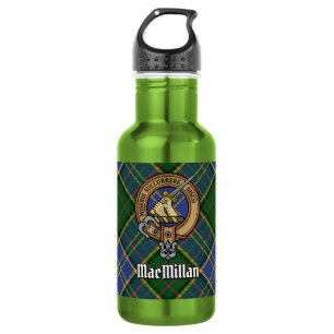 Clan MacMillan Crest over Hunting Tartan 532 Ml Water Bottle