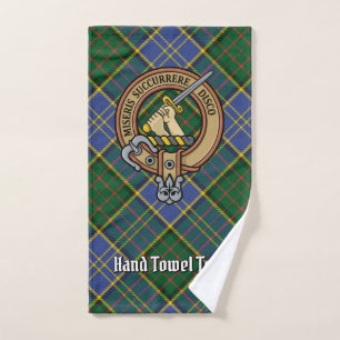 Clan MacMillan Crest over Hunting Tartan Bath Towel Set