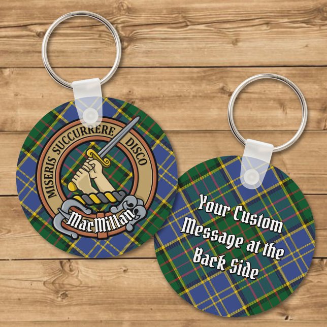 Clan MacMillan Crest over Hunting Tartan Key Ring (Creator Uploaded)