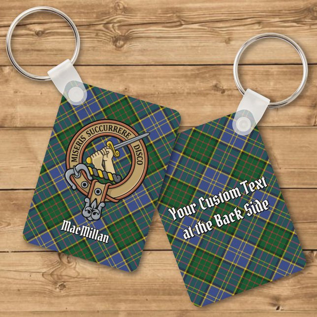 Clan MacMillan Crest over Hunting Tartan Key Ring (Creator Uploaded)
