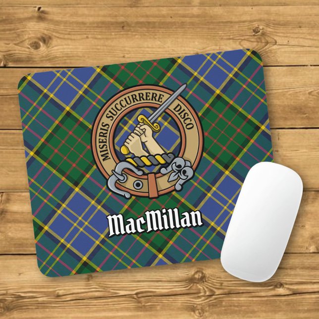 Clan MacMillan Crest over Hunting Tartan Mouse Pad (Creator Uploaded)