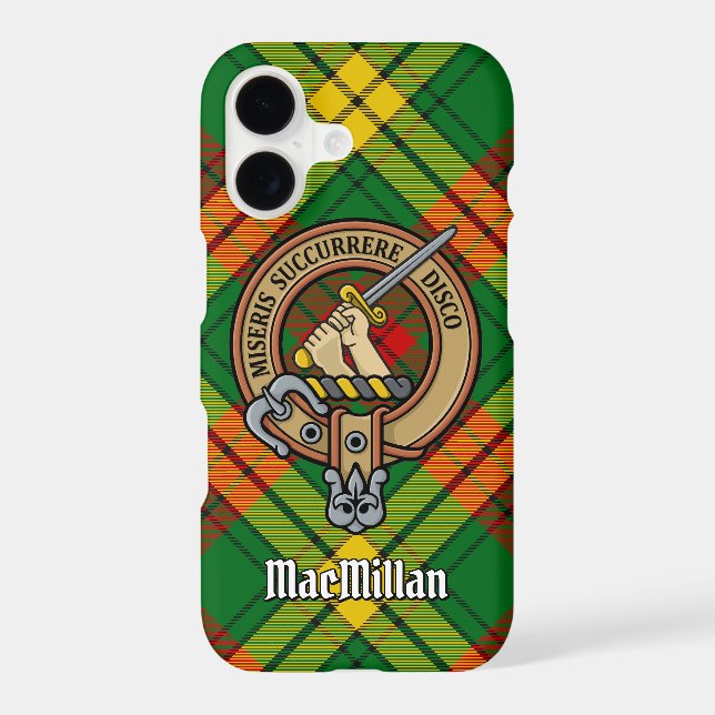 Clan MacMillan Crest over Tartan (Back)