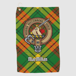 Clan MacMillan Crest over Tartan Golf Towel