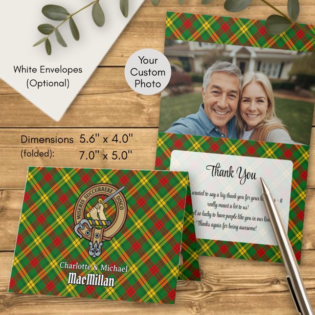 Clan MacMillan Crest over Tartan Invitation (Creator Uploaded)