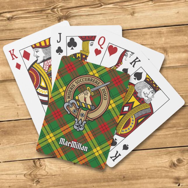 Clan MacMillan Crest over Tartan Playing Cards (Creator Uploaded)