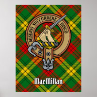 Clan MacMillan Crest over Tartan
