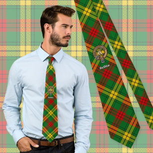 Clan MacMillan Crest over Tartan Tie