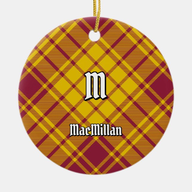 Clan MacMillan Dress Tartan Ceramic Ornament (Front)