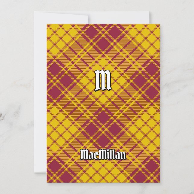 Clan MacMillan Dress Tartan Invitation (Front)