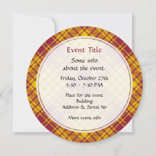 Clan MacMillan Dress Tartan Invitation