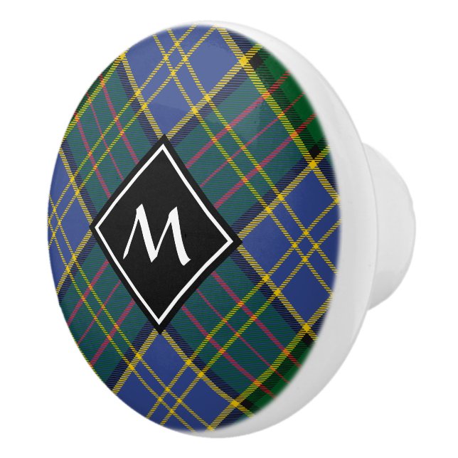 Clan MacMillan Hunting Tartan Ceramic Knob (Right)