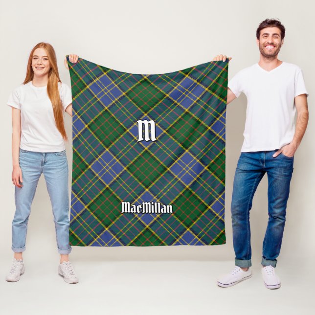 Clan MacMillan Hunting Tartan Fleece Blanket (In Situ)