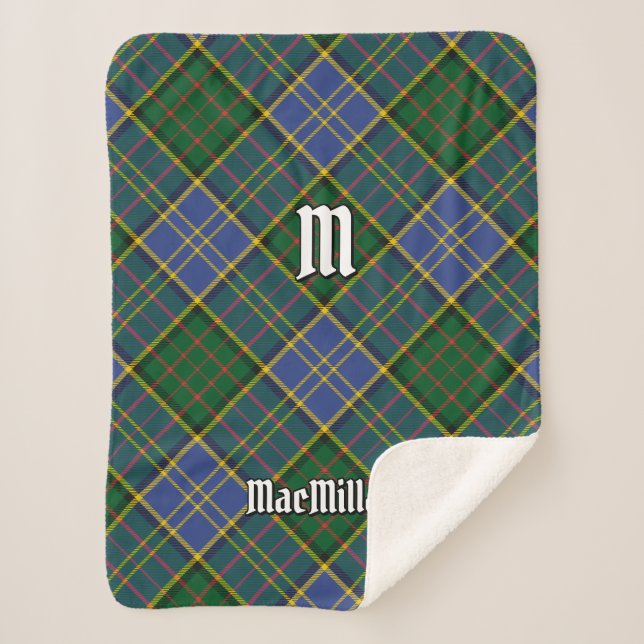 Clan MacMillan Hunting Tartan Sherpa Blanket (Front)