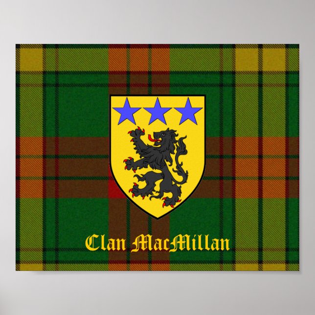 Clan MacMillan Tartan and Shield Poster (Front)