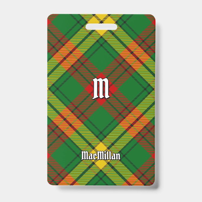 Clan MacMillan Tartan ID Badge (Front)