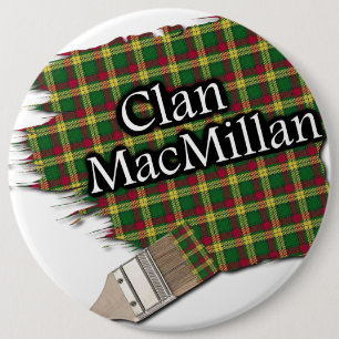 Clan MacMillan Tartan Paint Brush 6 Cm Round Badge