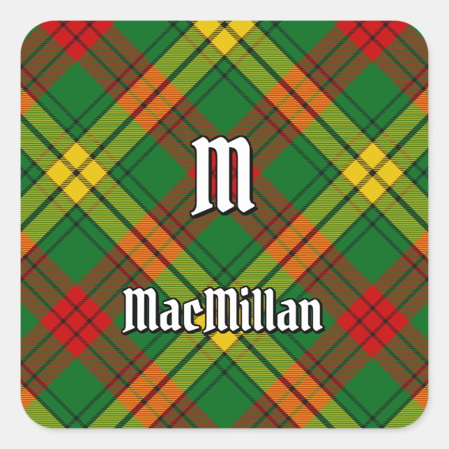 Clan MacMillan Tartan Square Sticker (Front)