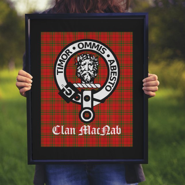 Clan MacNab Crest Badge and Tartan Poster (Creator Uploaded)