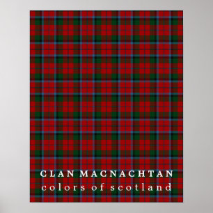 Clan MacNachtan Colours of Scotland Tartan Poster