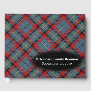 Clan MacNamara Tartan Plaid Family Reunion Guest Book