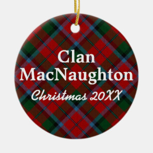 Clan MacNaughton Scottish Tartan Ceramic Ornament