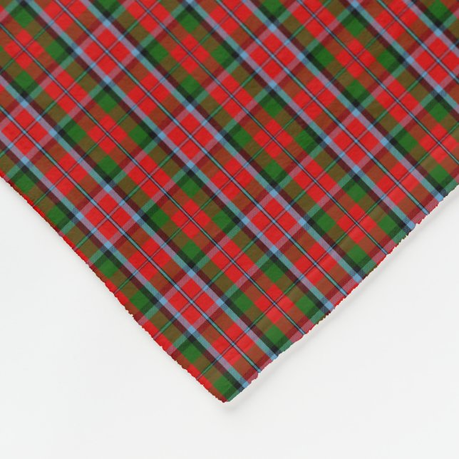 Clan MacNaughton Tartan Fleece Blanket (Corner)