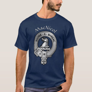 Clan MacNeacail (MacNicol/Nicolson) Crest & Tartan T-Shirt