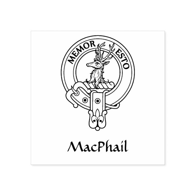 Clan MacPhail [Edit] Crest Rubber Stamp (Imprint)