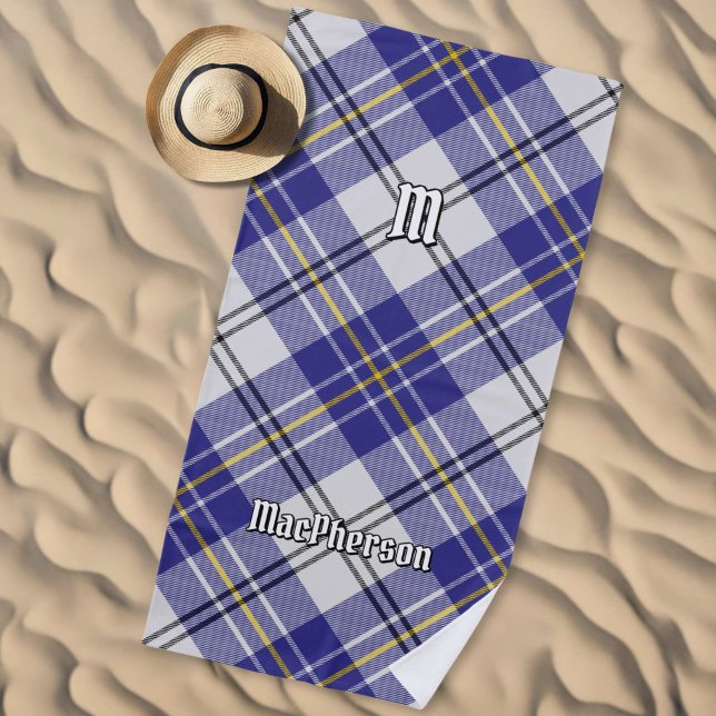 Clan MacPherson Blue Dress Tartan Beach Towel (Creator Uploaded)