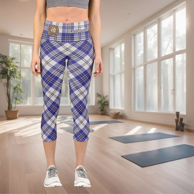 Clan MacPherson Blue Dress Tartan Capri Leggings (Creator Uploaded)