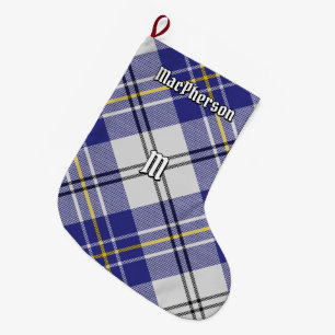 Clan MacPherson Blue Dress Tartan Large Christmas Stocking