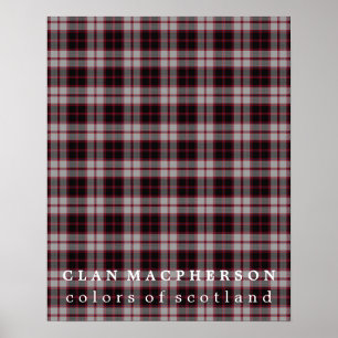 Clan MacPherson Colours of Scotland Tartan Poster
