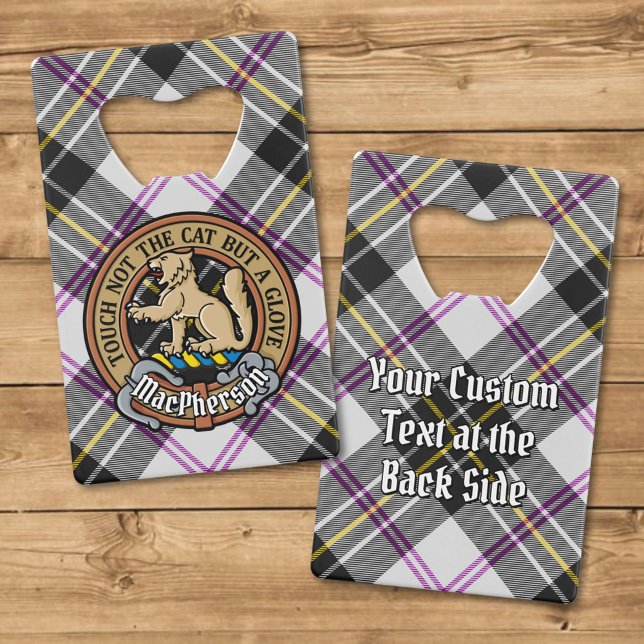 Clan MacPherson Crest over Dress Tartan (Creator Uploaded)