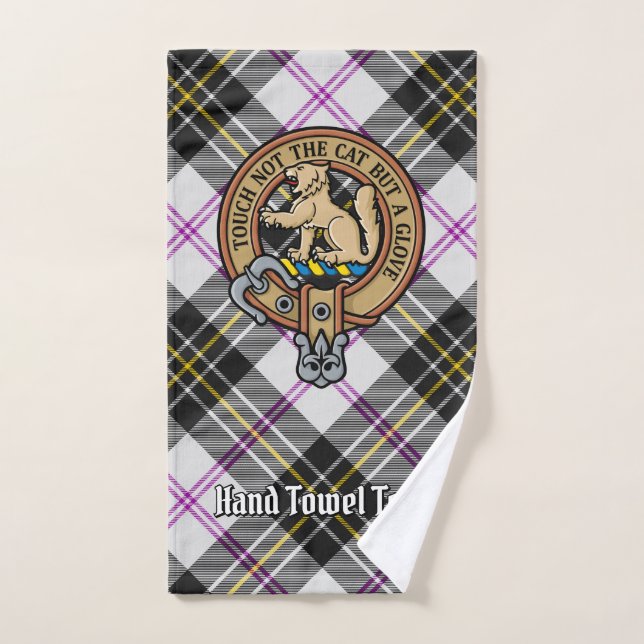 Clan MacPherson Crest over Dress Tartan Bath Towel Set (Hand Towel)