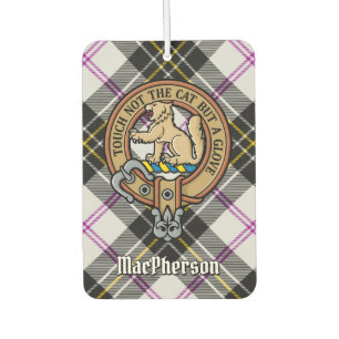 Clan MacPherson Crest over Dress Tartan Car Air Freshener