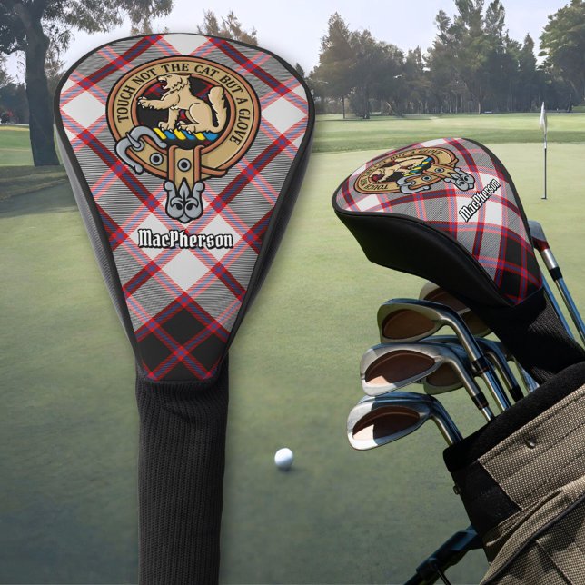 Clan MacPherson Crest over Hunting Tartan Golf Head Cover (Creator Uploaded)