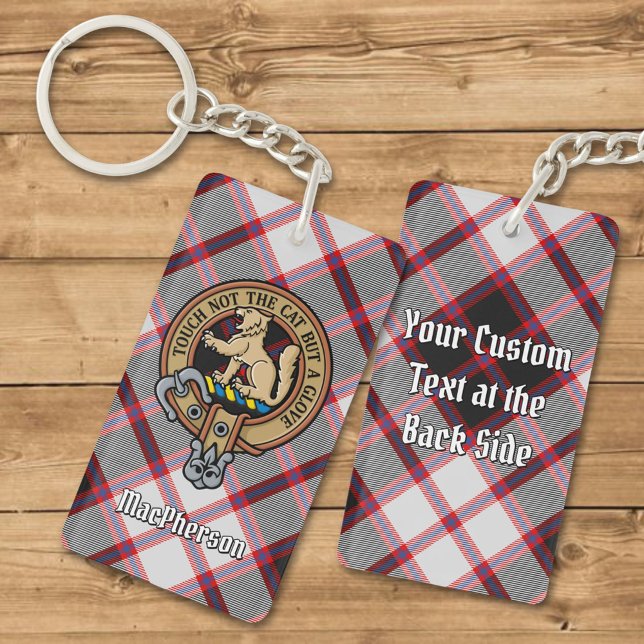 Clan MacPherson Crest over Hunting Tartan Keychain (Creator Uploaded)