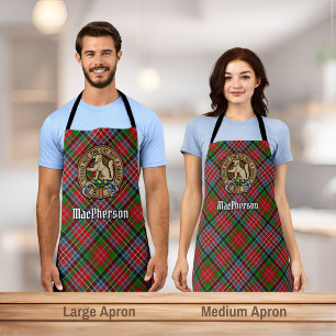 Clan MacPherson Crest over Tartan Apron