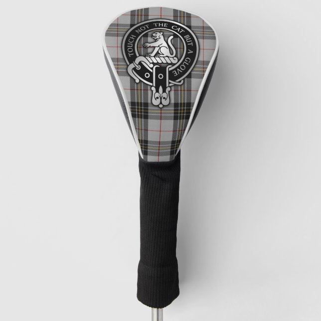 Clan MacPherson Crest & Tartan Golf Head Cover (Front)