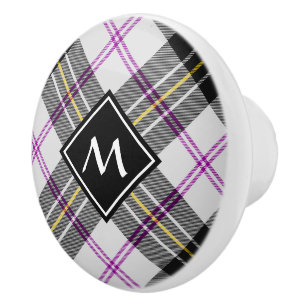 Clan MacPherson Dress Tartan Ceramic Knob