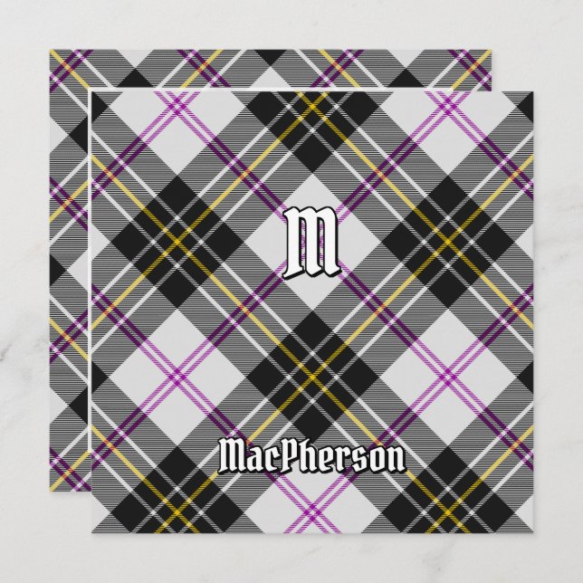 Clan MacPherson Dress Tartan Invitation (Front/Back)